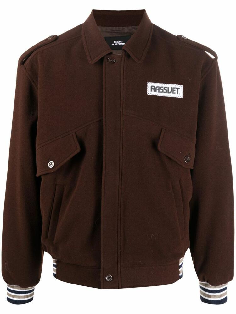 RASSVET logo patch jacket - Brown Cover