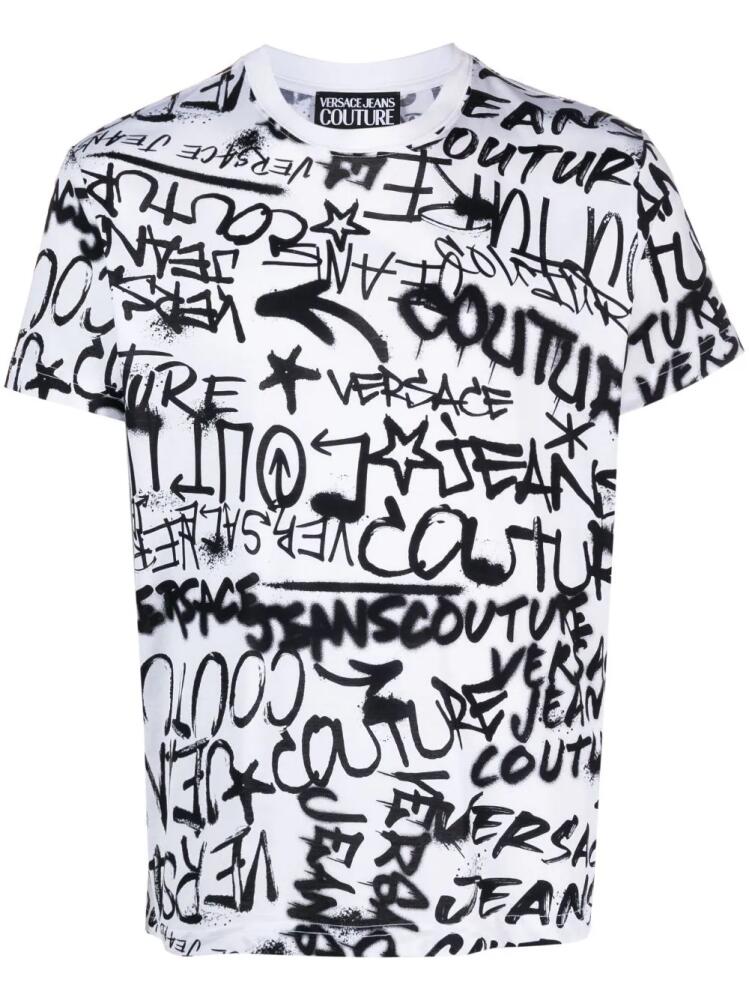 Versace Jeans Couture graffiti-print cotton T-shirt - White Cover