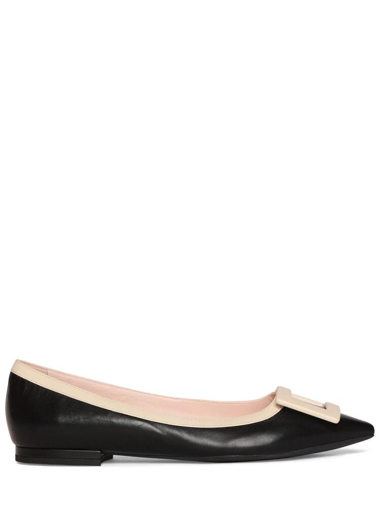 ROGER VIVIER 10mm Gommettine Leather Ballerina Flats Cover