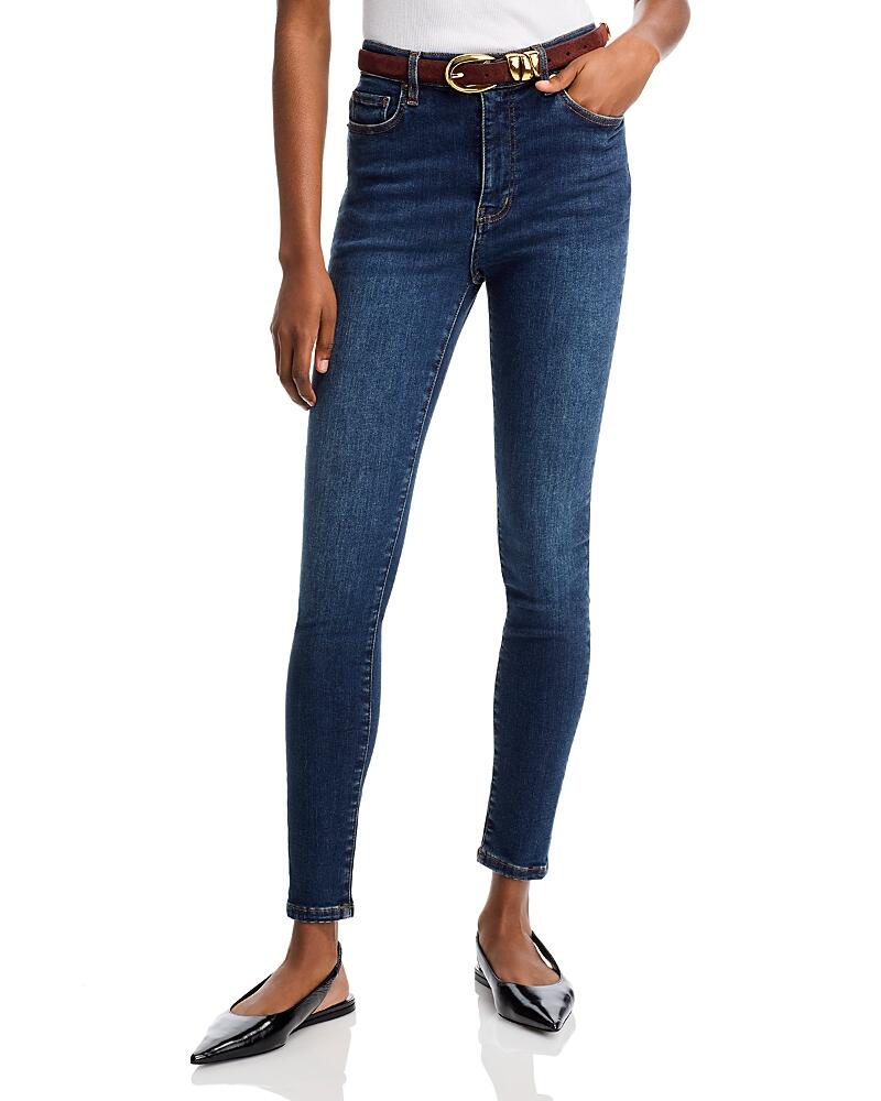 Frame High Rise Skinny Leg Jeans in Moonflower Cover