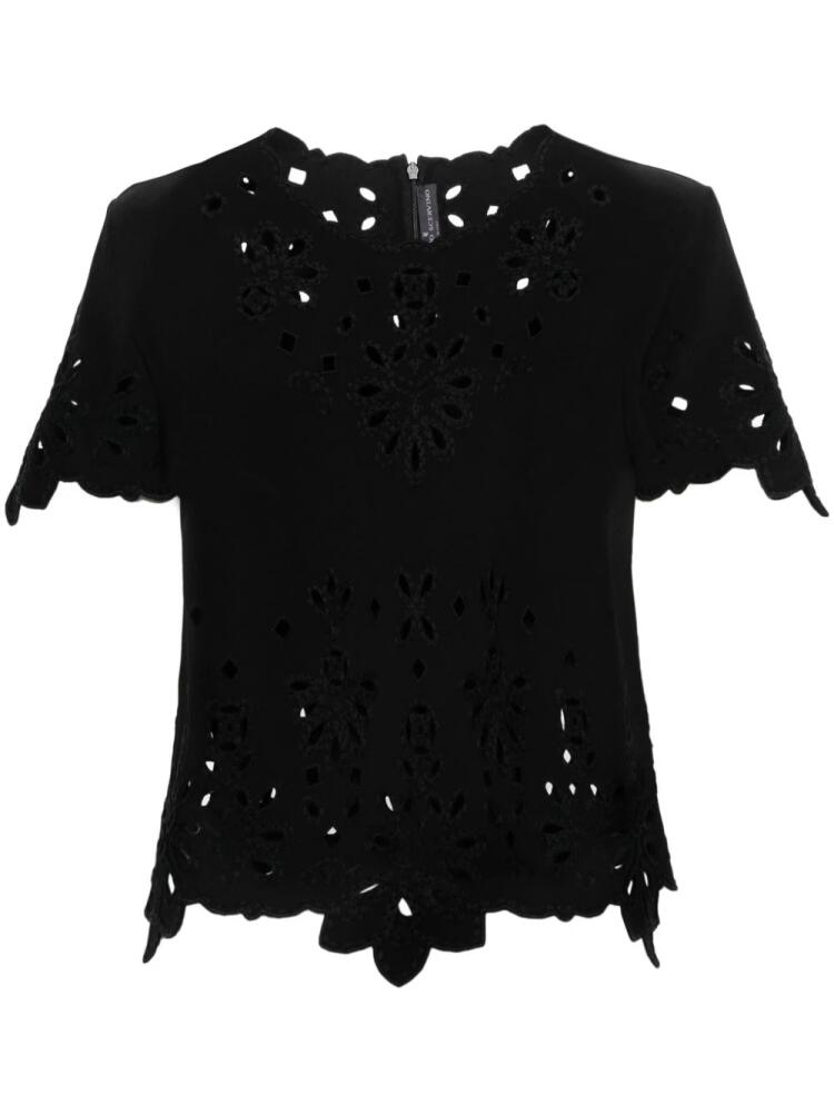 Ermanno Scervino broderie-anglaise blouse - Black Cover