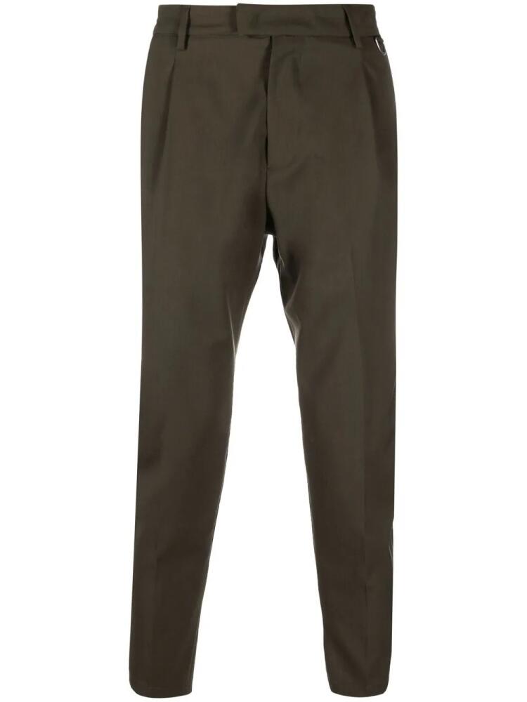 Low Brand straight-leg cropped trousers - Green Cover