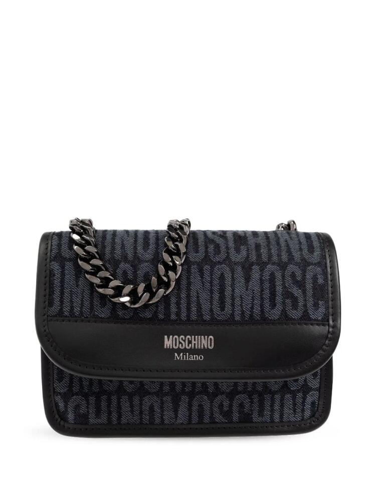 Moschino patterned shoulder bag - Blue Cover