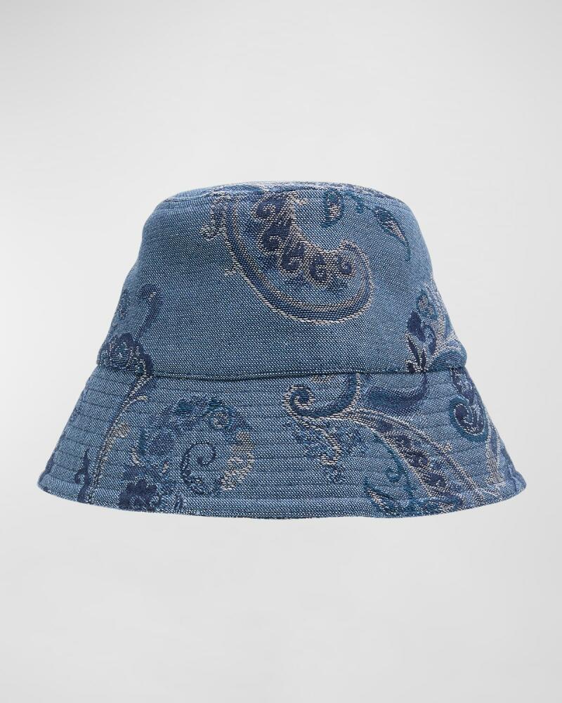 Etro Paisley Denim Bucket Hat Cover