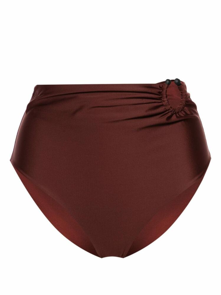 Johanna Ortiz Taita high-waist bikini bottoms - Brown Cover