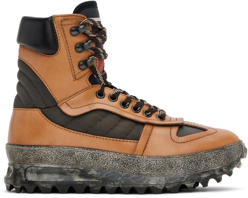 Maison Margiela Tan & Black Climber Boots Cover