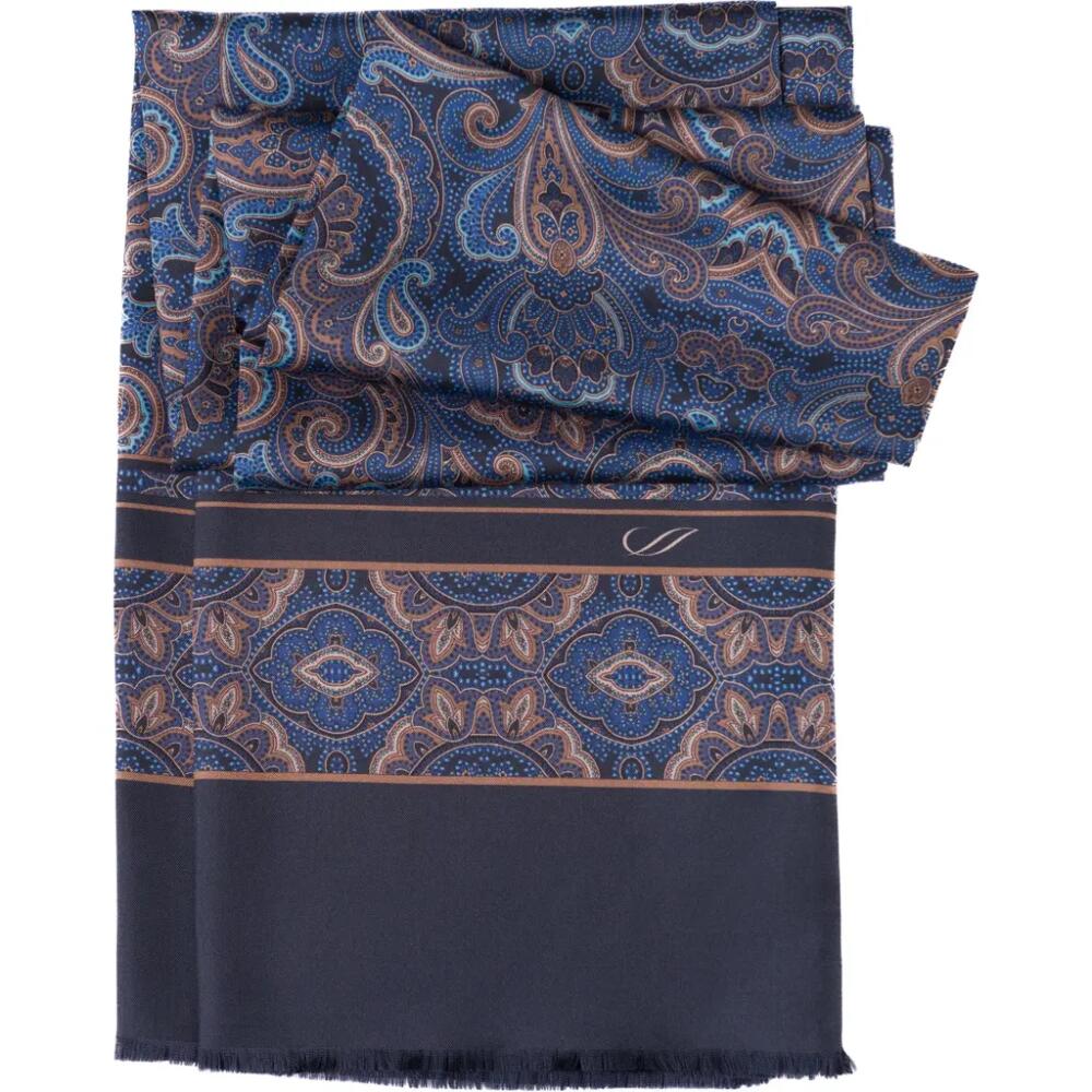 Elizabetta Ferrara - Silk Scarf for Men in Blue And Brown Cover