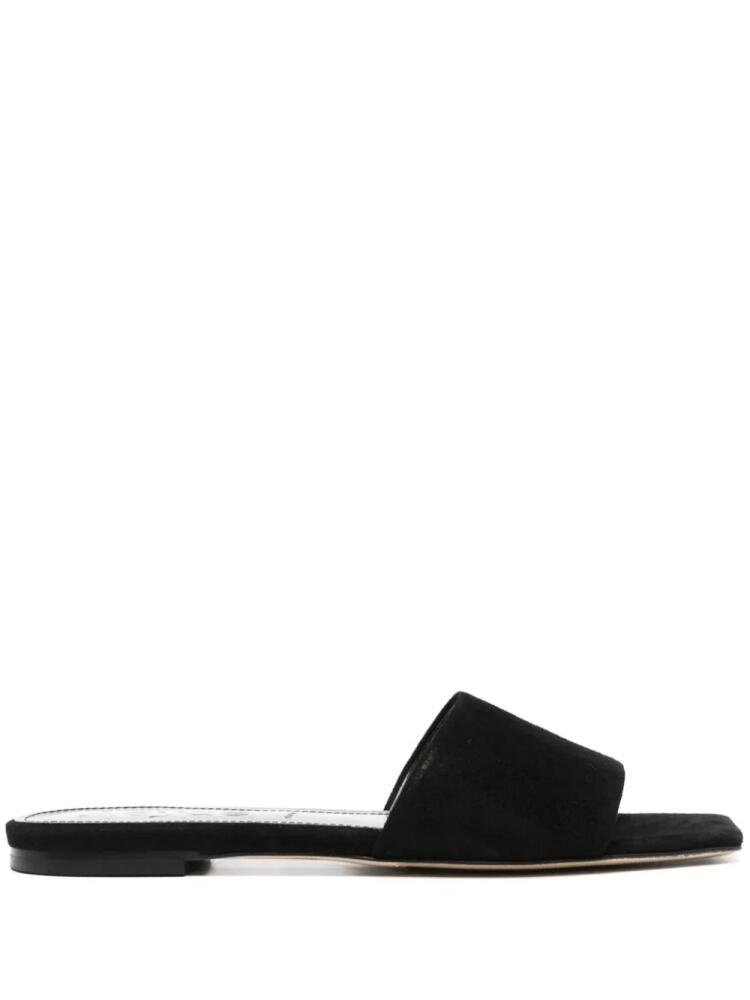 Aeyde Anna suede slides - Black Cover