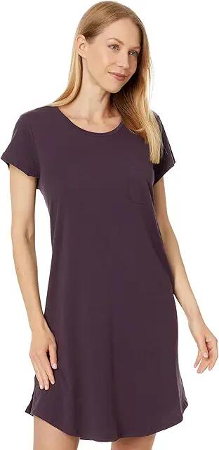 Skin Organic Pima Cotton Carissa Sleepshirt (Plum) Women's Pajama Cover