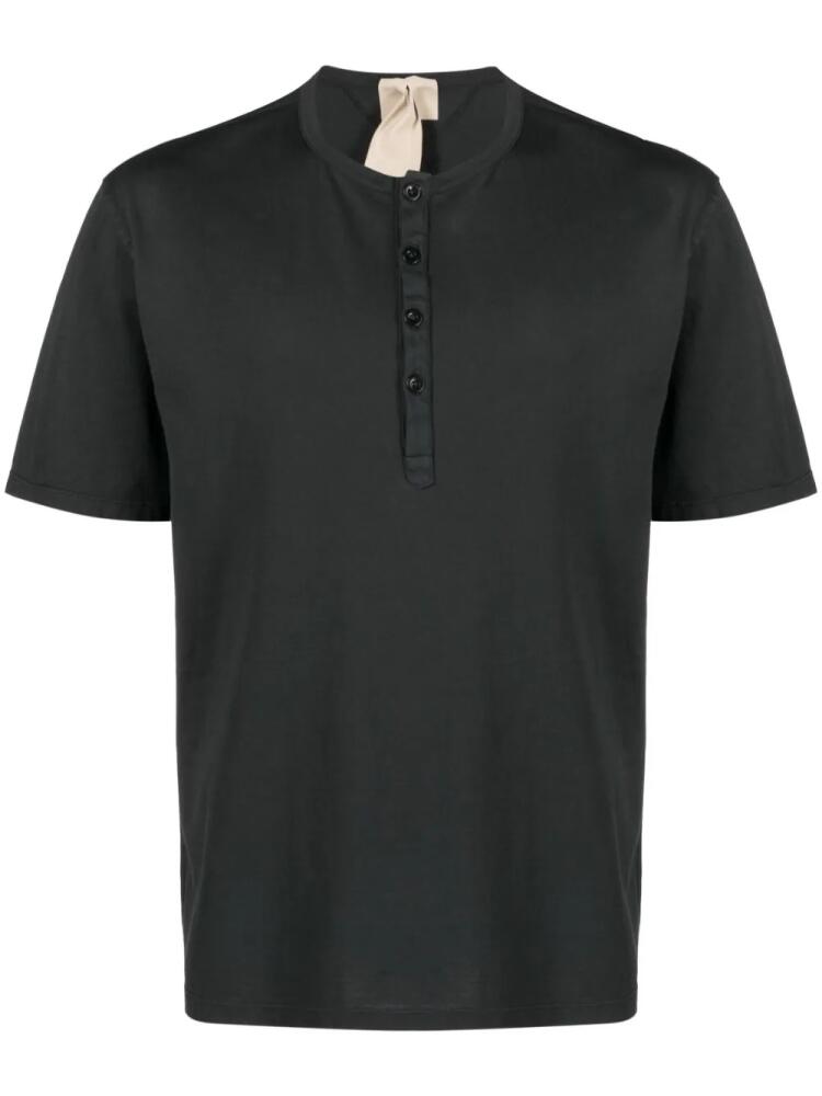 Ten C cotton Henley T-shirt - Black Cover