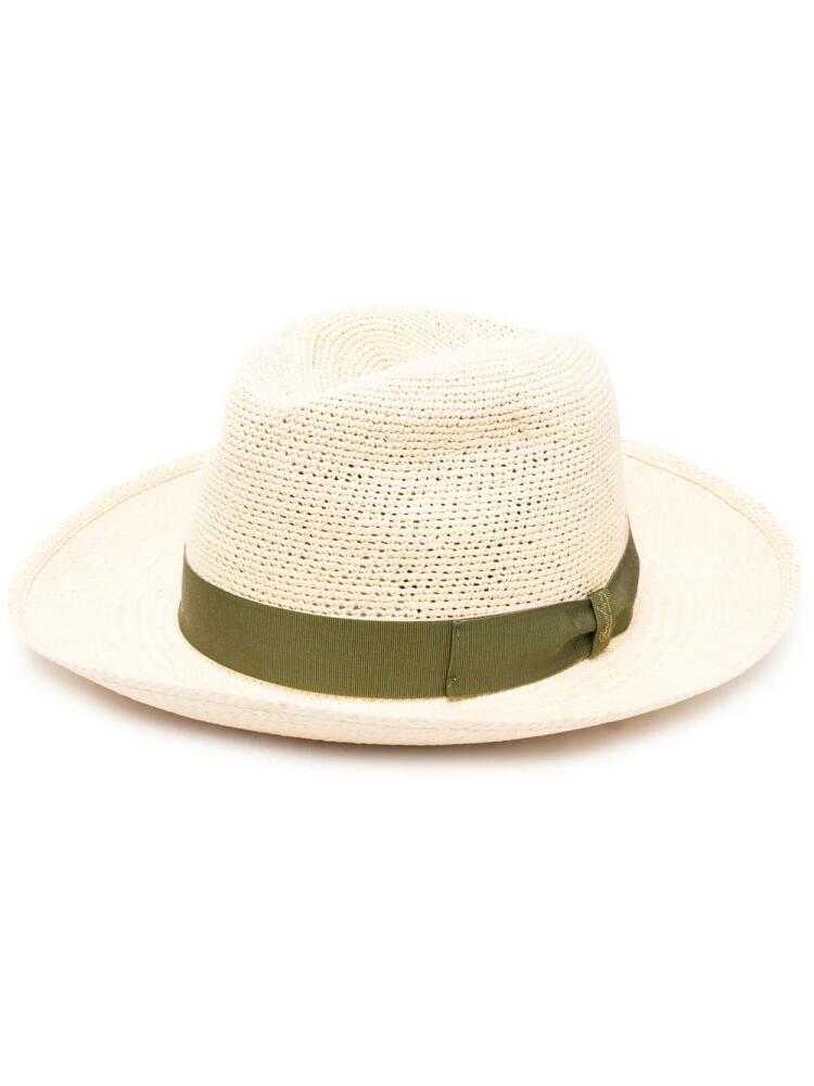 Borsalino side bow-detail sun hat - Neutrals Cover