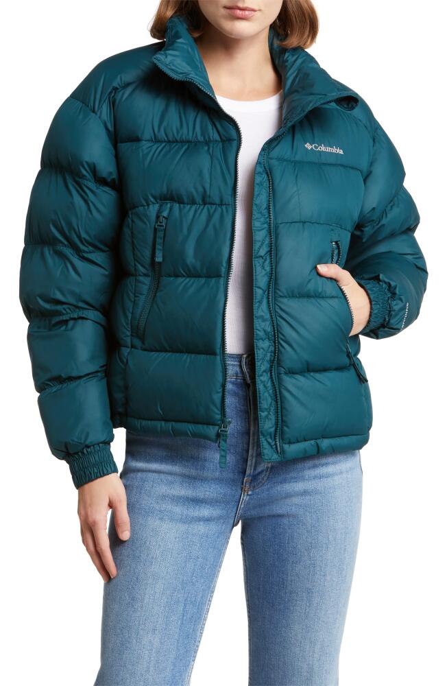 Columbia Pike Lake II Water Repellent Insulated Puffer Coat in Night Wave Cover