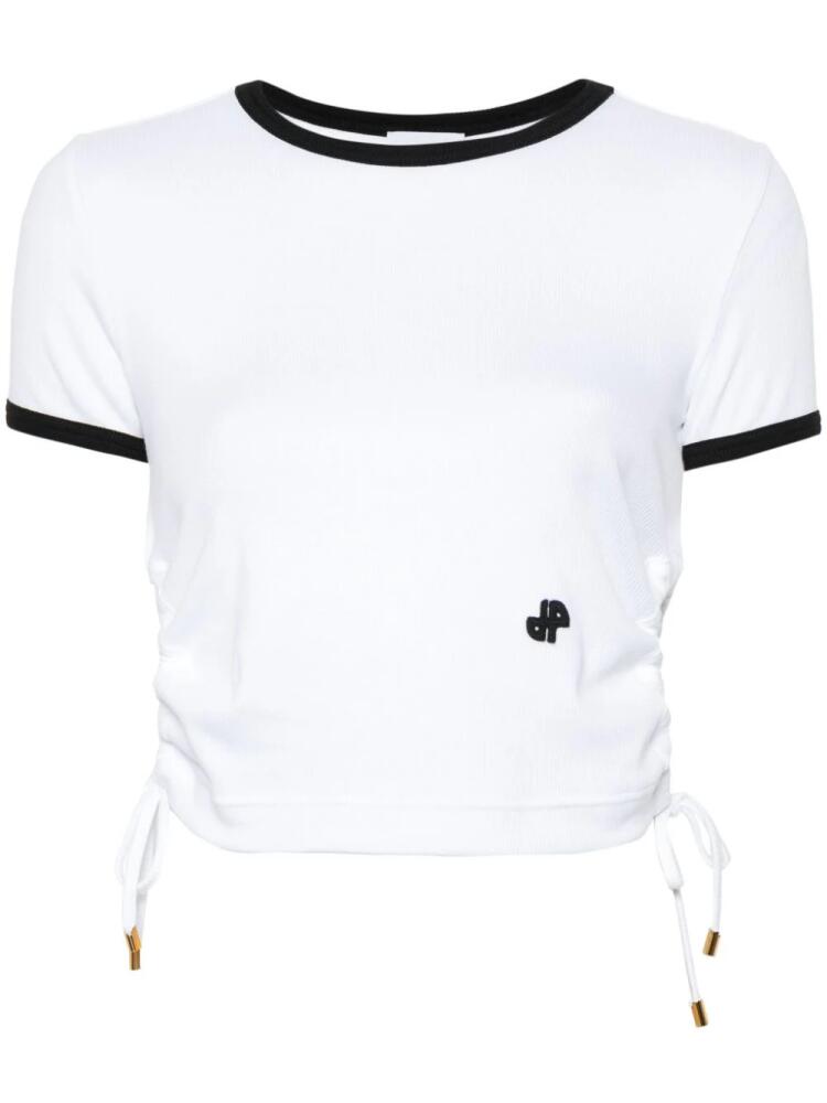 Patou ribbed-knit cut-out T-shirt - White Cover