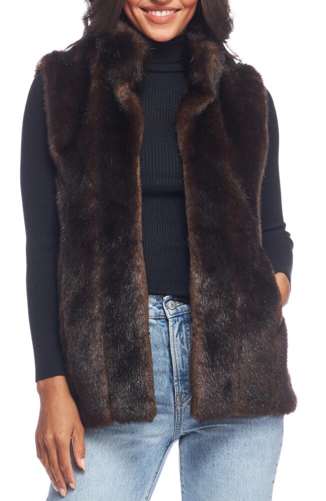 DONNA SALYERS FABULOUS FURS Signature Series Hook Faux Fur Vest in Sable Cover