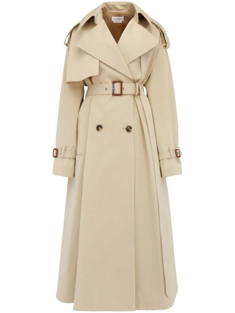 Alexander McQueen belted trench coat - Neutrals Cover