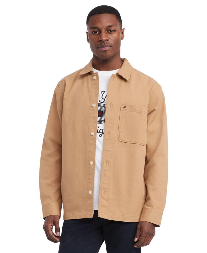 Tommy Hilfiger Men's Twill Utility Shirt Jacket - Classic Khaki Cover