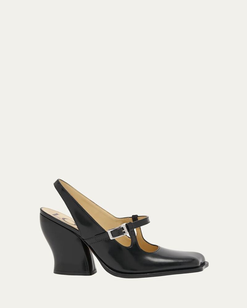 Loewe Onda Leather Mary Jane Slingback Pumps Cover