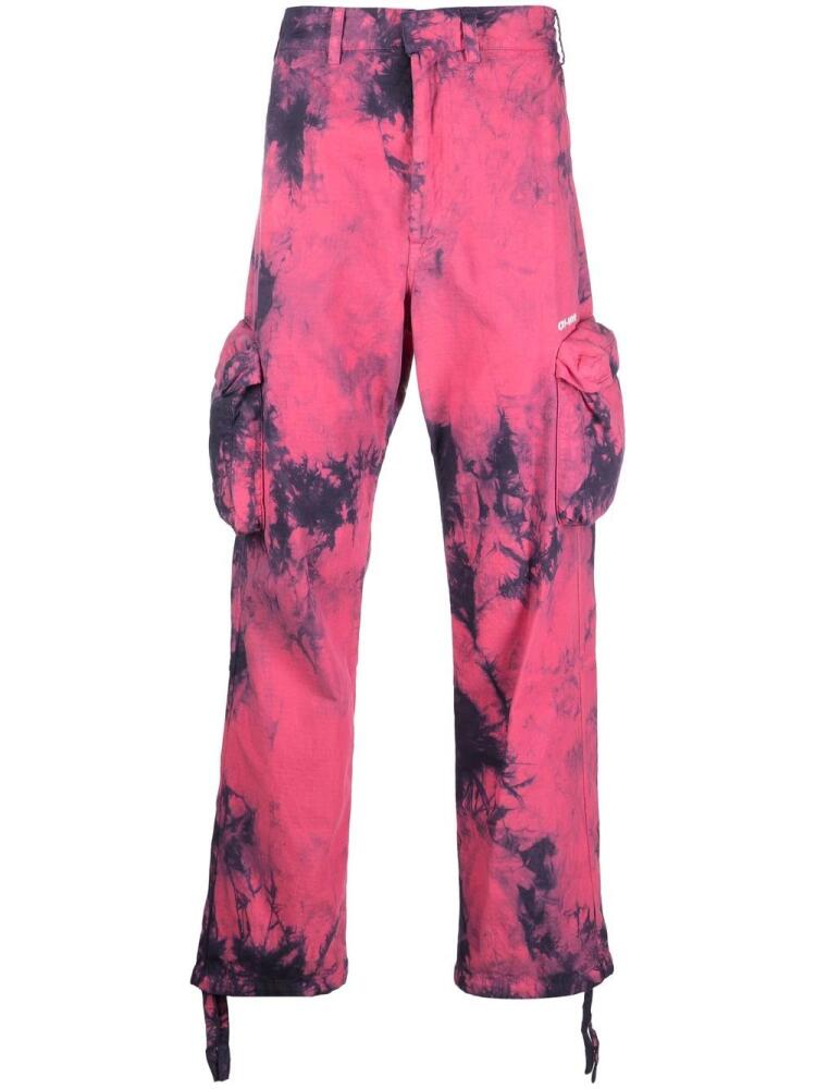 Off-White tie-dye cargo pants - Pink Cover