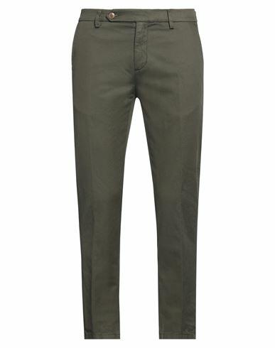 Teleria Zed Man Pants Military green Linen, Cotton, Elastane Cover