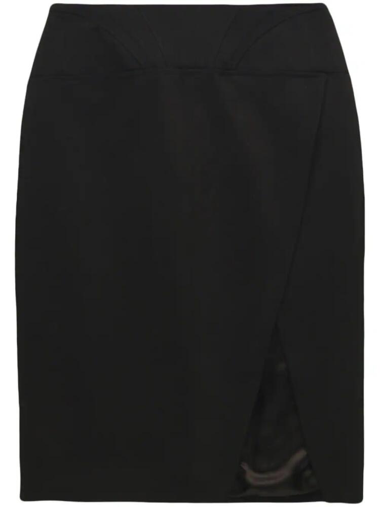 Mugler front-slit midi skirt - Black Cover