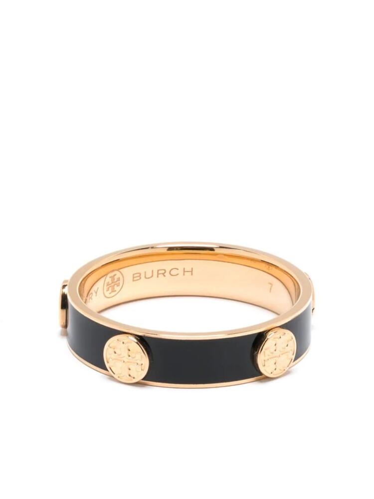 Tory Burch Miller Double T-plaque ring - Black Cover