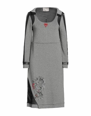 Elisa Cavaletti By Daniela Dallavalle Woman Midi dress Grey Viscose, Polyester, Elastane, Polyamide, Wool Cover