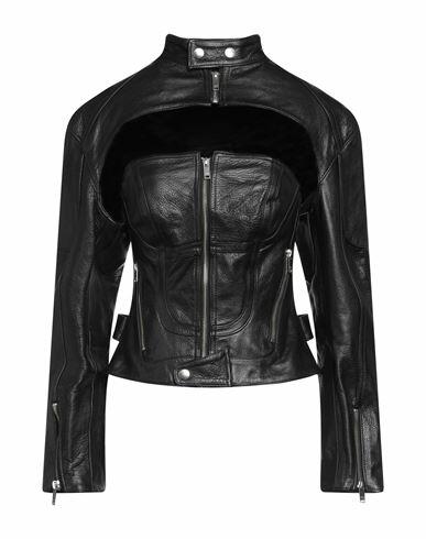 Ambush Woman Jacket Black Soft Leather Cover