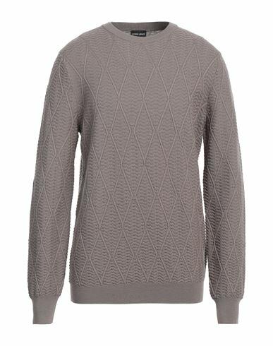 Giorgio Armani Man Sweater Dove grey Virgin Wool, Cashmere Cover