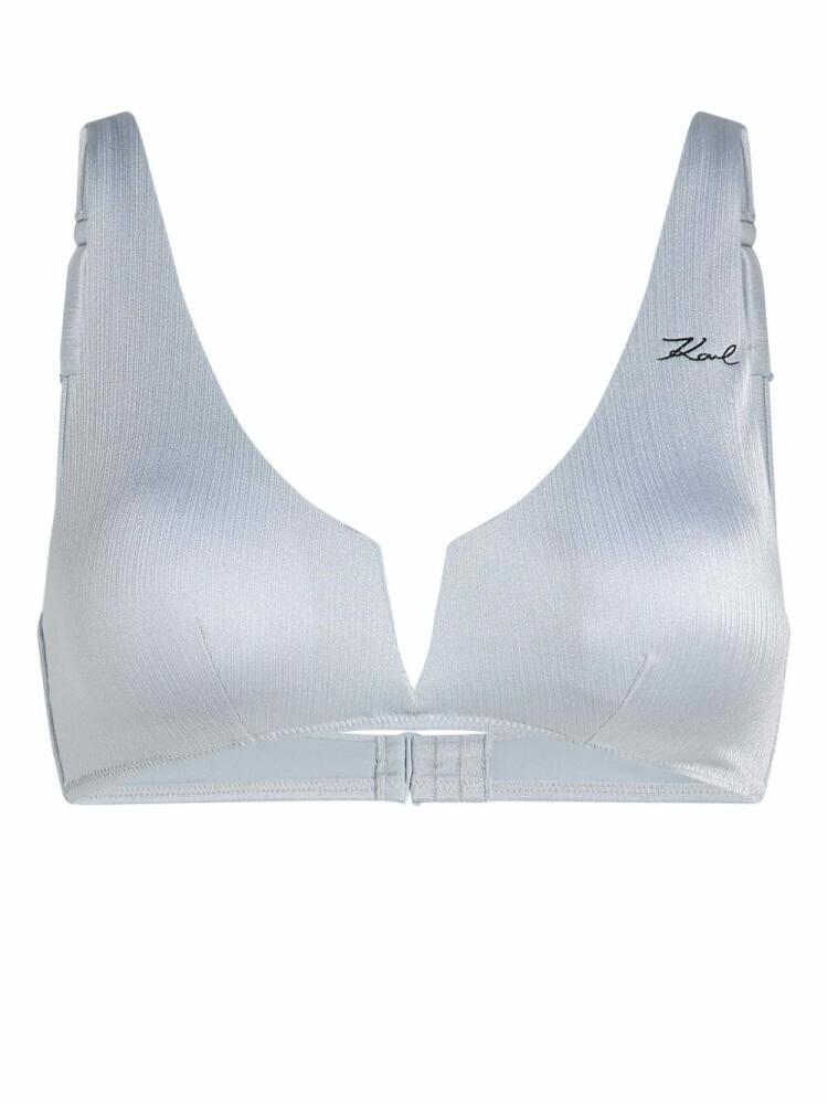 Karl Lagerfeld metallic bikini top - Grey Cover