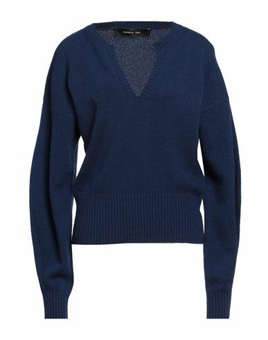 Federica Tosi Woman Sweater Blue Wool, Cashmere Cover