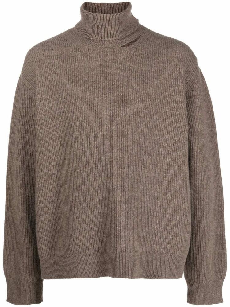 Paura roll-neck knit jumper - Brown Cover