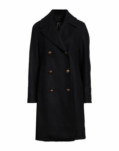 Sealup Woman Coat Midnight blue Wool, Polyester Cover