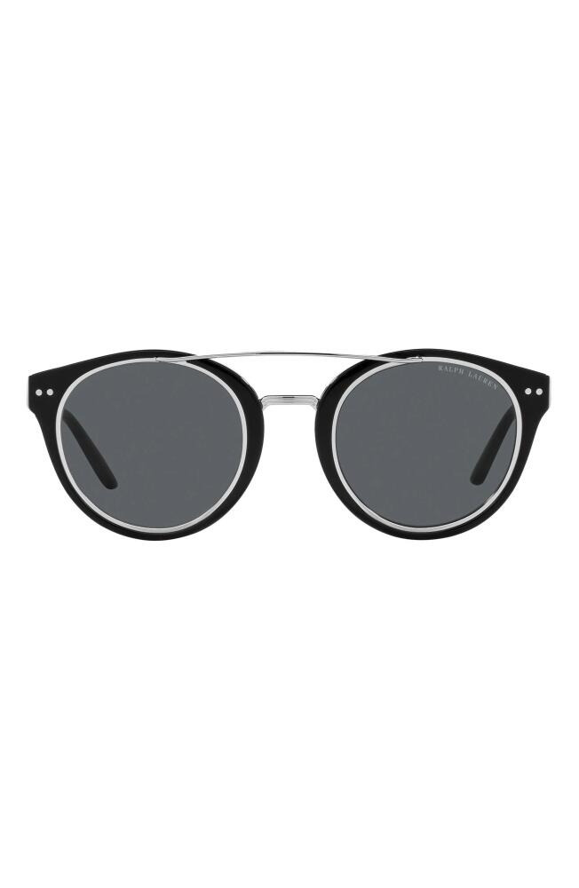 Ralph Lauren 49mm Round Sunglasses in Black Cover