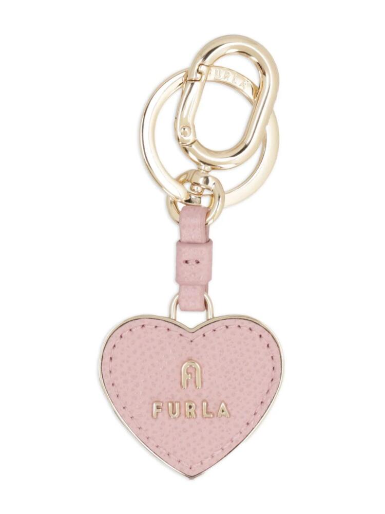 Furla Camelia logo-plaque keyring - Gold Cover