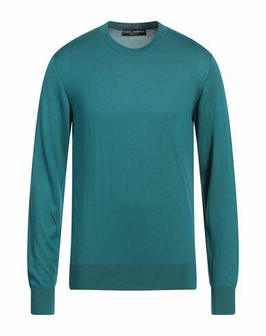 Dolce & gabbana Man Sweater Deep jade Silk Cover