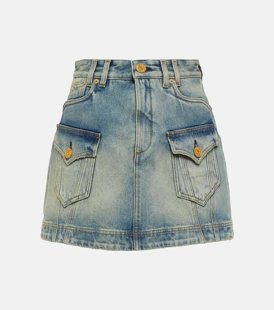 Balmain Denim cargo miniskirt Cover