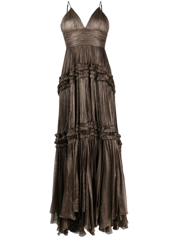 Maria Lucia Hohan Eris ruffled silk gown - Brown Cover