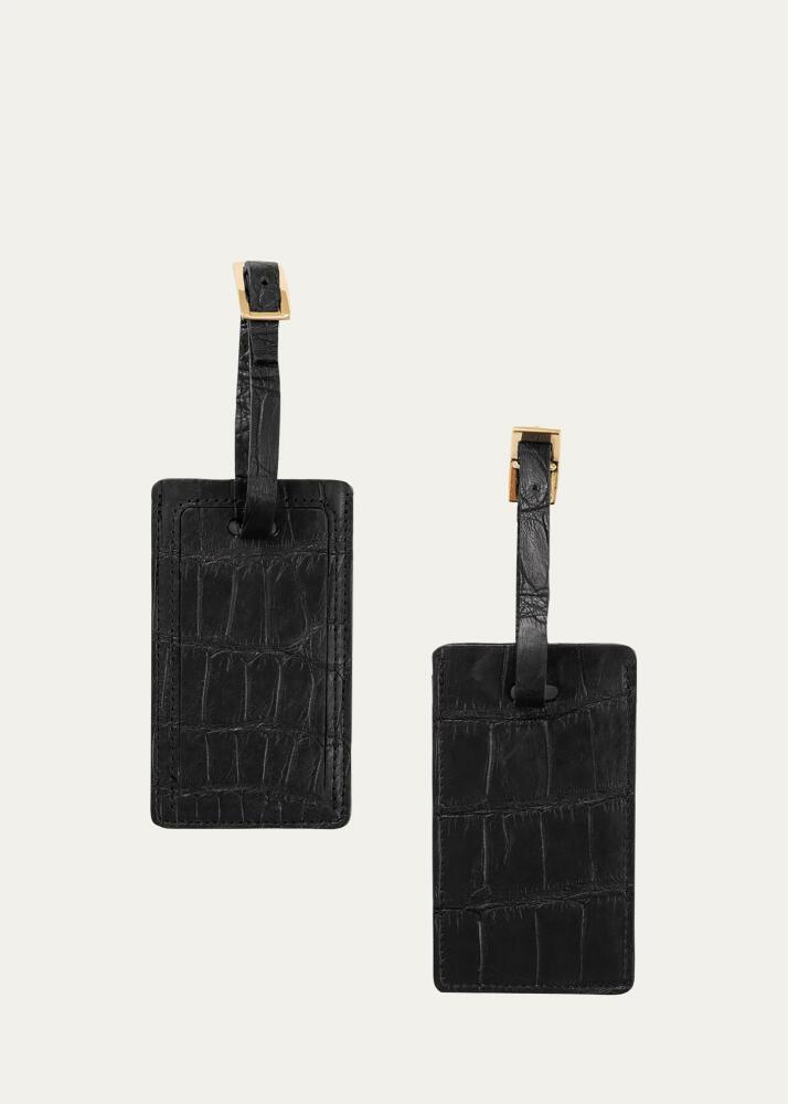 Abas Alligator Leather Luggage Tag, Set of 2 Cover