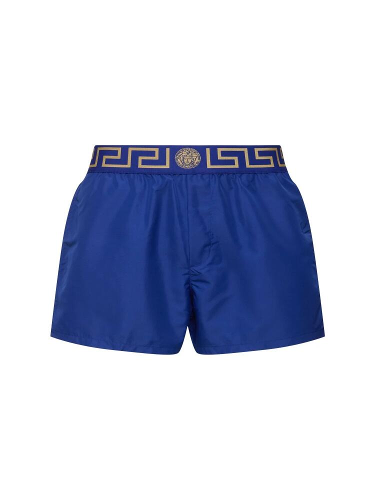 VERSACE Monogram Waistband Tech Swim Shorts Cover