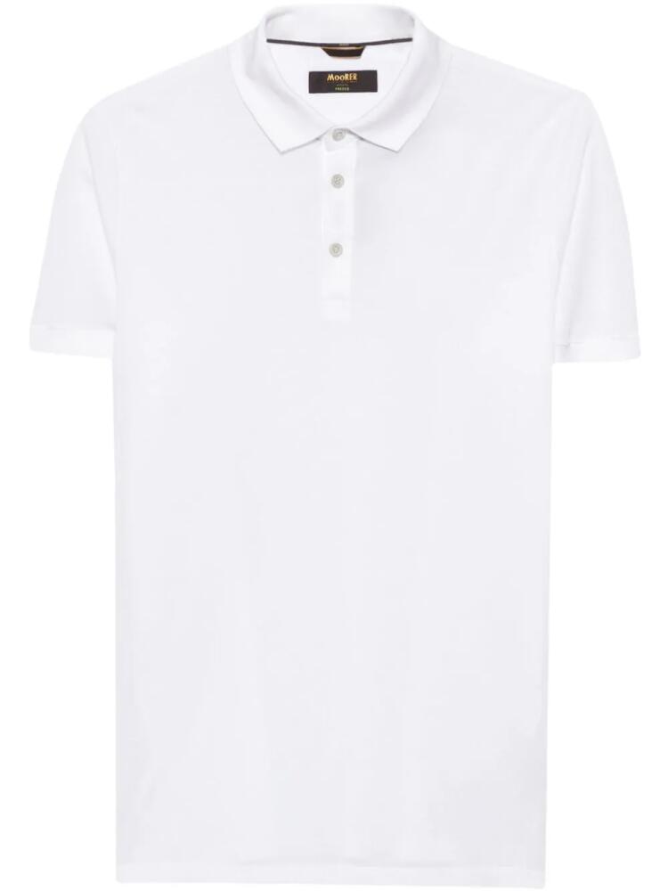 Moorer semi-sheer polo shirt - White Cover