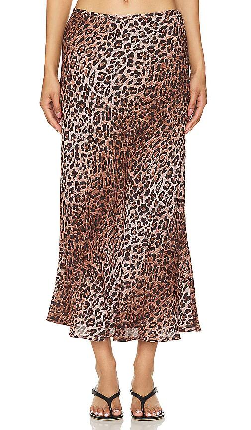 RIXO Kelly Skirt in Brown Cover