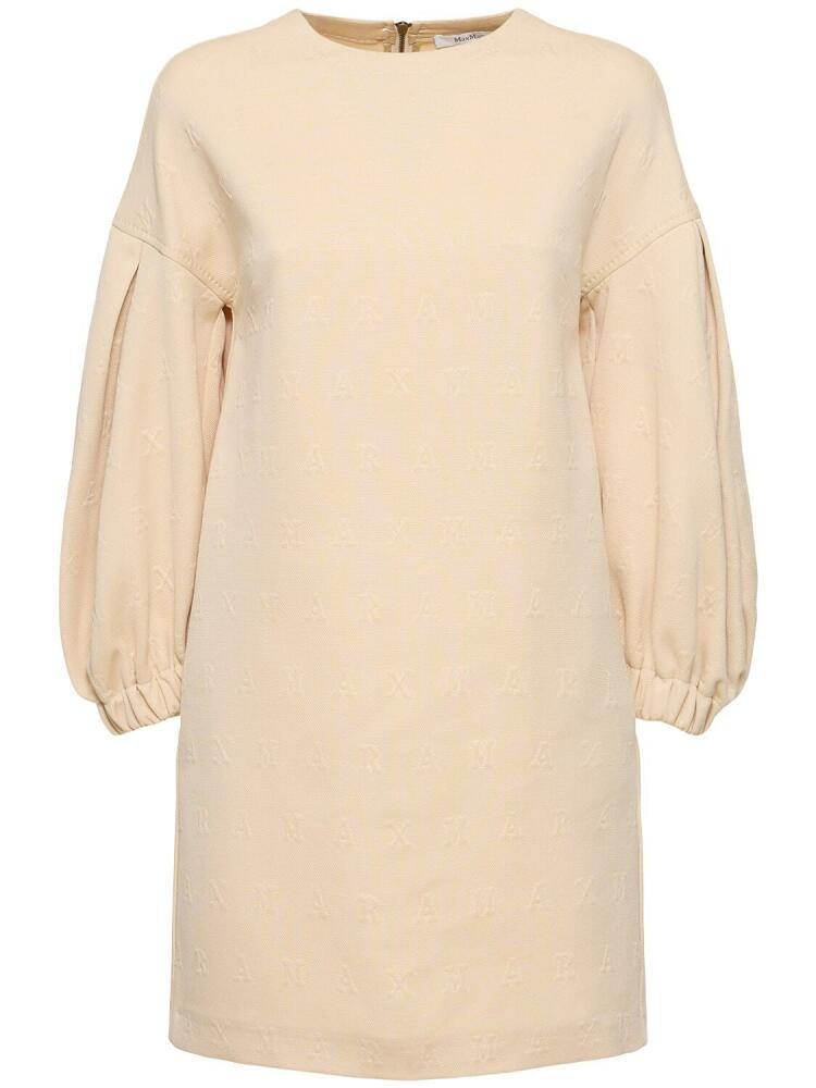 MAX MARA Cotton Jersey Mini Dress W/ Drawstring Cover