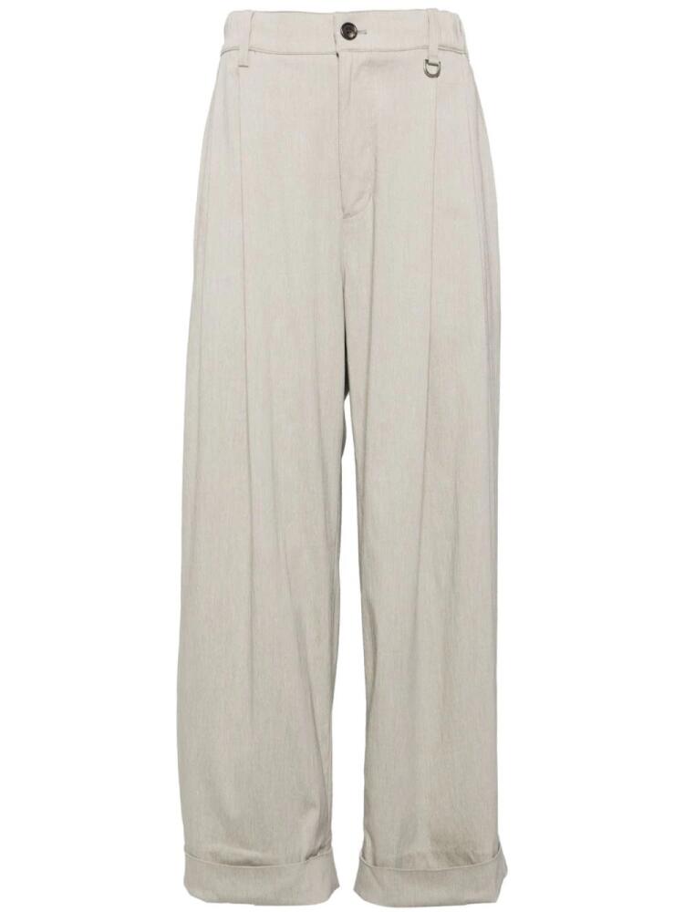 SONGZIO pleated wide-leg trousers - Grey Cover