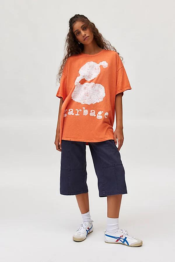 Garbage Band Graphic T-Shirt Dress in Orange Cover