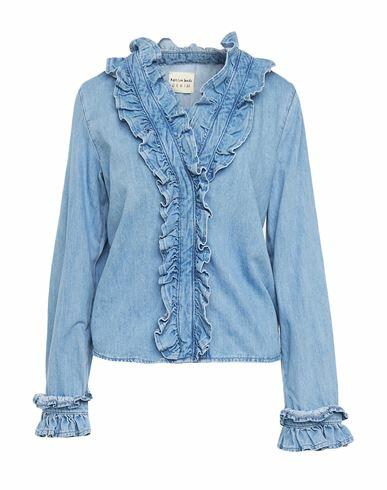 Alessia Santi Woman Denim shirt Blue Cotton Cover