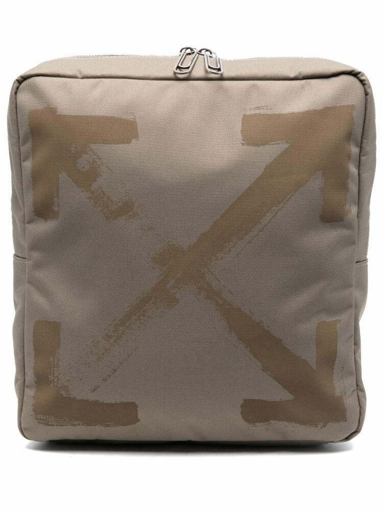 Off-White Arrows-print backpack - Green Cover