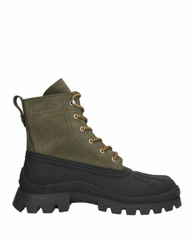 Dsquared2 Man Ankle boots Military green Leather Cover