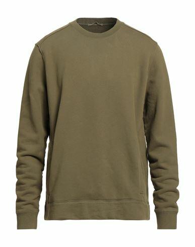 Ten C Man Sweatshirt Military green Cotton Cover