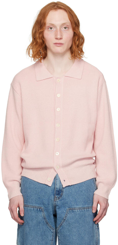 Dunst Pink Open Collar Cardigan Cover