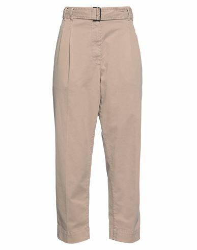 Brunello Cucinelli Woman Pants Beige Cotton, Elastane Cover